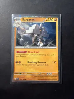 Pokemon Garganacl TCG Paldea Evolved COSMOS PROMO Card 123/193 BIG HD SWIRL - Image 1