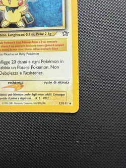 Carte Pokemon, Neo Genesis, 12/111 Pichu ITA - Image 4