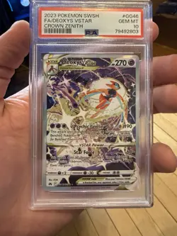 2023 Pokemon Crown Zenith Galarian Gallery Deoxys VSTAR PSA 10 #GG46 Sword & - Image 1