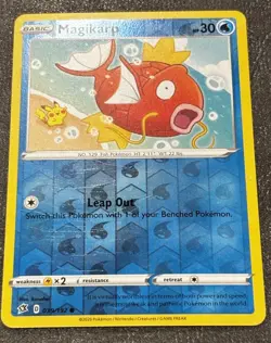POKEMON MAGIKARP 039/192 REVERSE HOLO REBEL CLASH LP PIKACHU IN BACKGROUND - Image 3