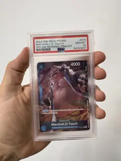 One Piece Card Game 2023 Offline Finalist Marshall. D. Teach ST03-014 PSA: 10 - Image 1