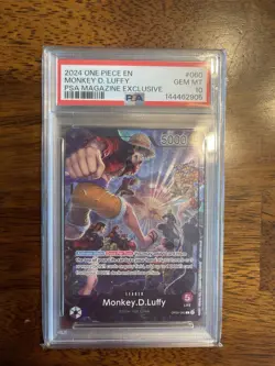 One Piece 2024 Promos Monkey D. Luffy #060 PSA Magazine Exclusive English PSA 10 - Image 1