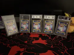 Pokemon Graded 5 Japanese Card Lot (NFC, PSA, GRAAD) Graded (9, 9.5) - Image 2