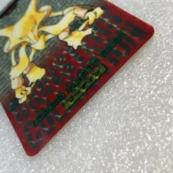Pokemon Card - 1996 Bandai Carddass - No.065 Alakazam - Red Prism Holo -#1601 - Image 3