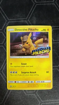 Detective Pikachu SM170 Stamped Holo Promo Pokemon Card NM - Image 1