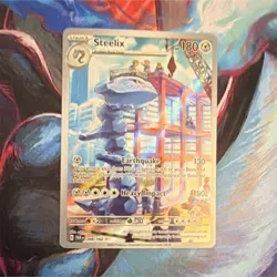 Steelix 208/182 SV04 Paradox Rift Illustration Rare Full Art Holo Pokemon Card - Image 1