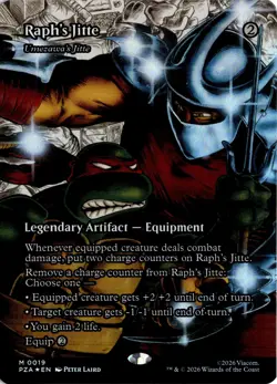 Raph's Jitte - Umezawa's Jitte (Borderless) FOIL 19 PZA Teenage Mutant Ninja Tur - Image 1