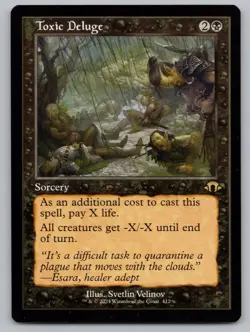 Toxic Deluge (Retro Frame) 412 Rare Modern Horizons 3 MTG NM - Image 1