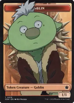 Magic MTG Altered Painted Goblin Token - Image 1