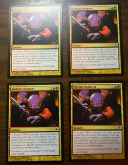 MTG Alara Reborn Violent Outburst x4 UNPLAYED Near Mint Cond - Image 1
