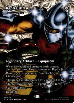 Raph's Jitte - Umezawa's Jitte (Borderless) 19 PZA Ninja Turtles Bonus Sheet NM - Image 1