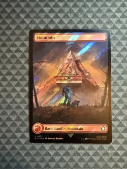 MTG Mountain #0851 Surge Foil Basic Land Universes Beyond: Fallout (PIP) - Image 1