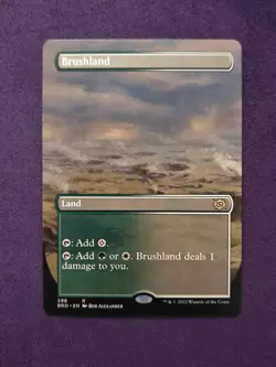MTG Brushland The Brothers' War 298 Regular Rare Borderless - Image 1