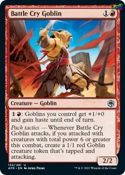MTG Battle Cry Goblin [AFR - 132] LP Foil - Image 1