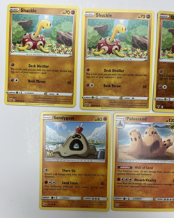 Pokemon Tcg Lot of 7 Shuckle, Sandygast, Palossand Reverse Holo Common basic - Image 2
