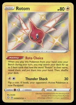 Pokemon Cards Rotom SV038/SV122 Shining Fates Shiny Rare NM - Image 1