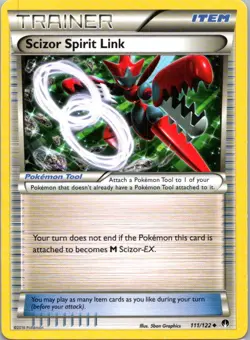 Pokemon TCG Scizor Spirit Link 111/122 BREAKpoint LP - Image 1