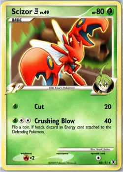 Pokemon Card - Scizor E4 48/111 Rising Rivals Uncommon Moderately Played - Image 1