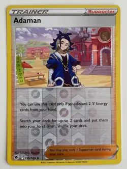 Adaman 135/189 Pokemon TCG Astral Radiance Reverse Holo LP - Image 1