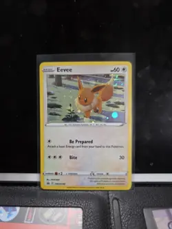 Eevee Pokemon SWSH190 Black Star Promo With HD Swirl - Image 1
