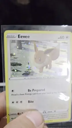 Eevee Pokemon SWSH190 Black Star Promo With HD Swirl - Image 2
