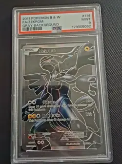 PSA 9 Zekrom Full Art Ultra Rare Holo 114/114 Black & White English Pokemon TCG - Image 1