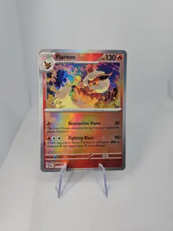 Flareon Masterball Holo Near Mint Prismatic Evolutions Pokemon TCG - Image 1