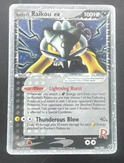2005 Pokemon EX Deoxys- Rocket's Raikou ex 108/107-Secret Rare Holo - Image 1