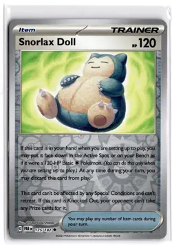 Snorlax Doll 175/182 Uncommon Paradox Rift Pokemon Reverse Holo Near Mint - Image 1
