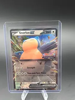 Pokemon Prismatic Evolutions #076/131 Snorlax ex Stamped Promo - Image 1