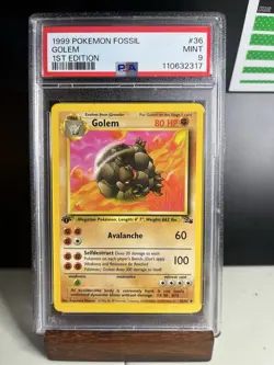 1999 Pokemon Fossil - Golem 1st Edition 36/62 | PSA 9 - Image 1