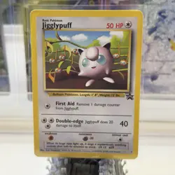 Pokemon TCG Jigglypuff Wizards Black Star Promo 7 Regular Rare Vintage WOTC LP - Image 1
