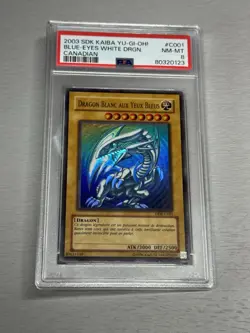 Blue-Eyes White Dragon DDK-C001 SDK-001 Starter Deck: Kaiba CANADIAN NM PSA 8 - Image 1