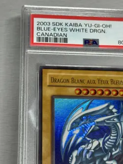 Blue-Eyes White Dragon DDK-C001 SDK-001 Starter Deck: Kaiba CANADIAN NM PSA 8 - Image 2