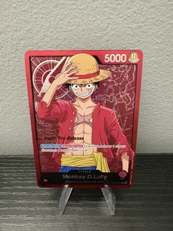 2022 One Piece ST01 Super Pre Release Monkey D. Luffy Leader Alternate Art - Image 1