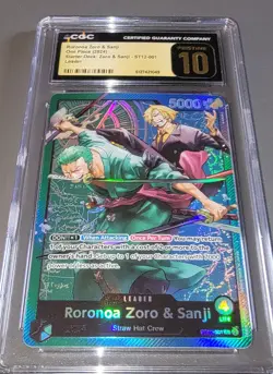 One Piece Roronoa Zoro & Sangi Starter Deck : CGC Pristine 10 ST12-001 - Image 1