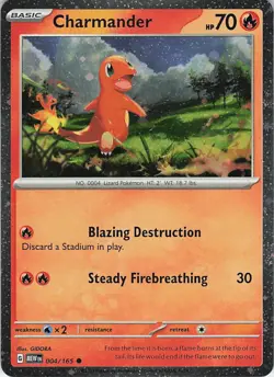 Charmander - (Cosmos Holo) Holo Promo Cards & Products 004/165 NM - Image 1