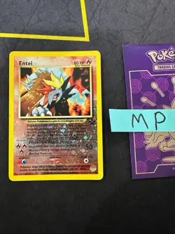 Pokemon Card Entei Reverse Holo Promo WOTC Vintage 34 105 💎MP💎 - Image 1