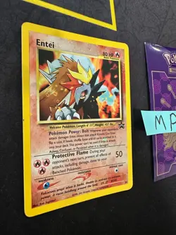 Pokemon Card Entei Reverse Holo Promo WOTC Vintage 34 105 💎MP💎 - Image 2