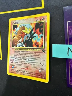 Pokemon Card Entei Reverse Holo Promo WOTC Vintage 34 105 💎MP💎 - Image 3