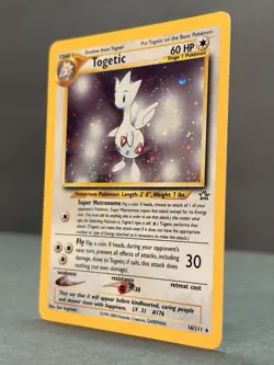 Togetic 16/111 Holo Rare Neo Genesis Pokemon Card Unlimited LP - SWIRL - Image 3