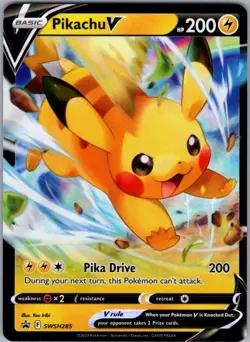 Pikachu V SWSH285 Promo SWSH: Sword & Shield Promo Cards NM - Image 1