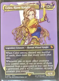 Celes, Rune Knight 201 Mythic Regular Borderless Final Fantasy MTG - Image 1