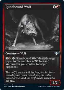 Runebound Wolf - Near Mint MTG Innistrad: Double Feature - Image 1