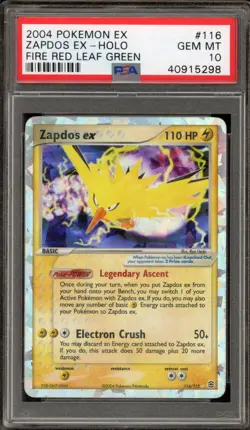 Pokemon Zapdos ex EX Fire Red & Leaf Green Holo Ultra Rare #116 PSA 10 Gem Mint - Image 1