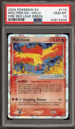 Pokemon Moltres ex EX Fire Red & Leaf Green Holo Ultra Rare #115 PSA 10 Gem Mint - Image 1