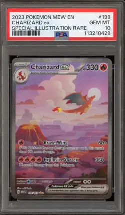 Pokemon Charizard ex 151 MEW EN Special Illustration Rare #199 PSA 10 Gem Mint - Image 1