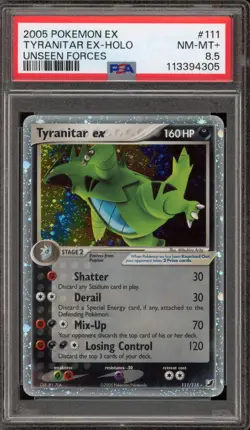 Pokemon Tyranitar ex EX Unseen Forces Holo Ultra Rare #111 PSA 8.5 - Image 1