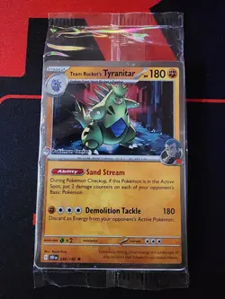 Pokemon Center Team Rocket's Tyranitar Stamped Promo Sealed - Image 1