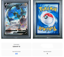 2021 POKEMON KOREAN SWORD & SHIELD BLUE SKY STREAM FULL ART/RAYQUAZA V PSA 10 - Image 2